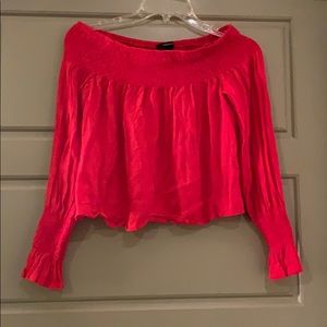 Red, cropped blouse